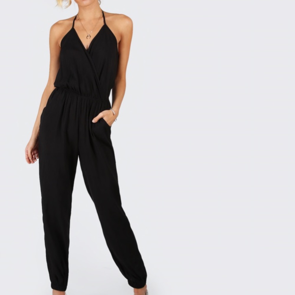 Black Halter Jumpsuit